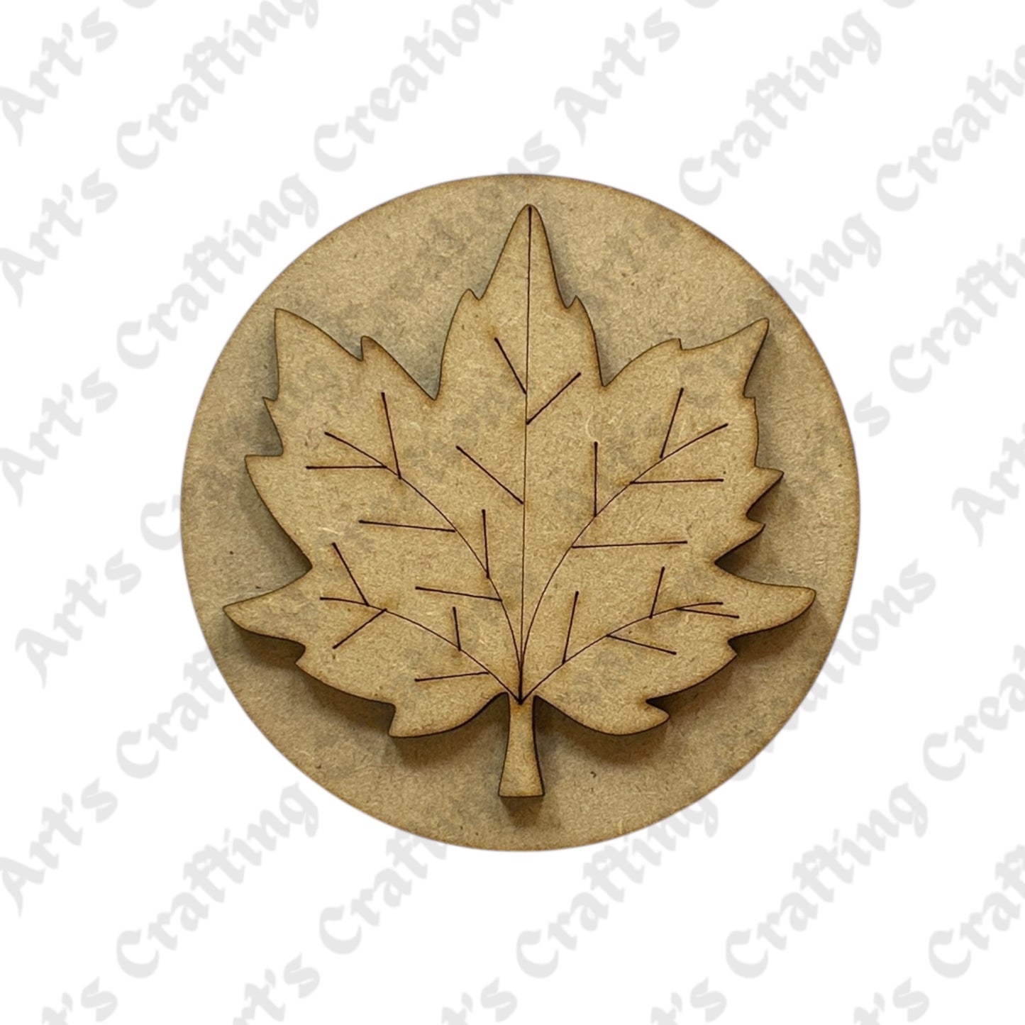 3" Round Insert - Fall Leaf September