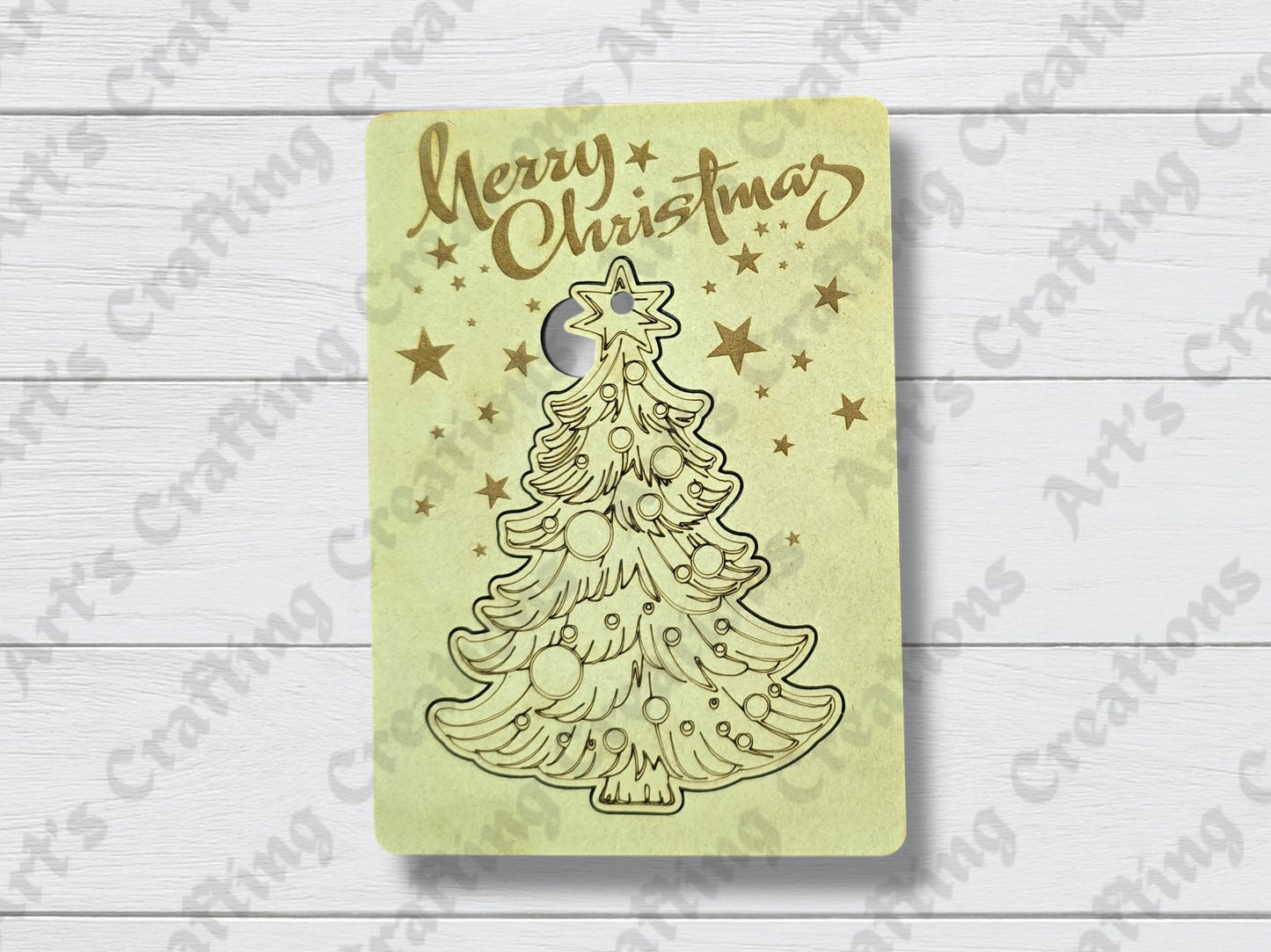 Christmas Tree Greeting Card Ornament