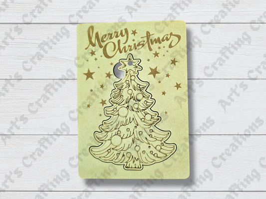 Christmas Tree Greeting Card Ornament
