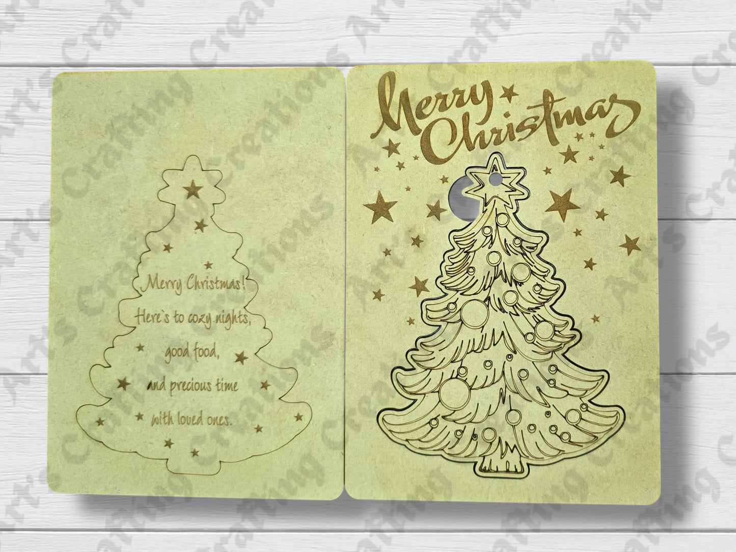 Christmas Tree Greeting Card Ornament