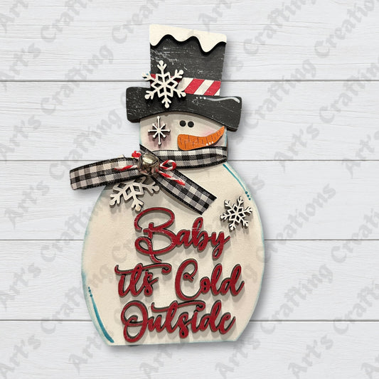 Baby its Cold Outside Snowman Shelf Sitter