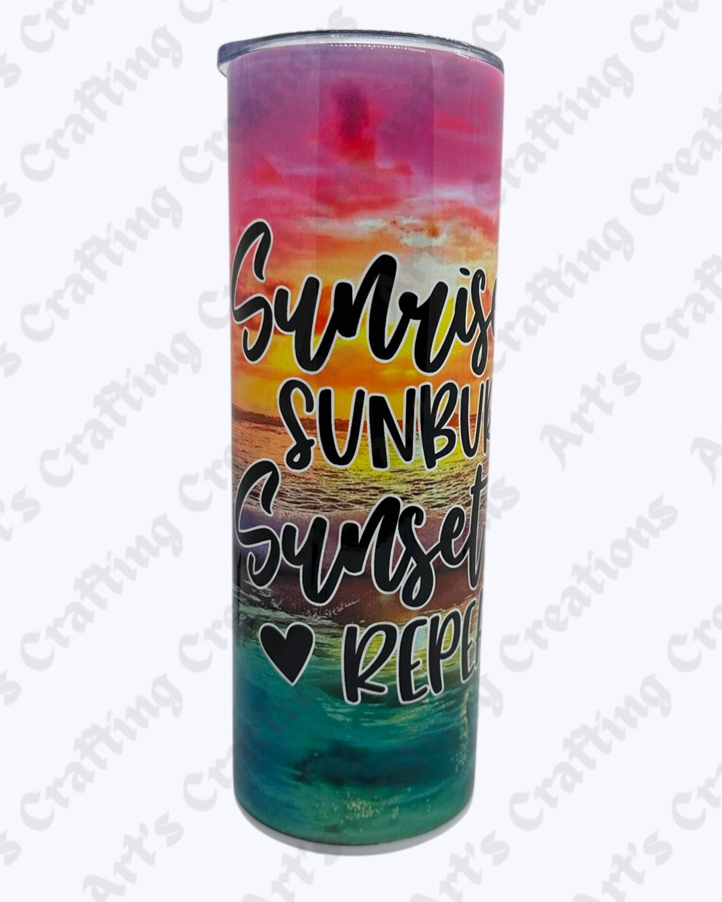 Sunrise/Sunburn/Sunset/Repeat 20 oz Sublimation Tumbler