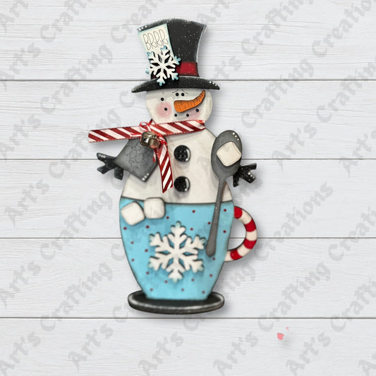 Snowman in Mug Shelf Sitter