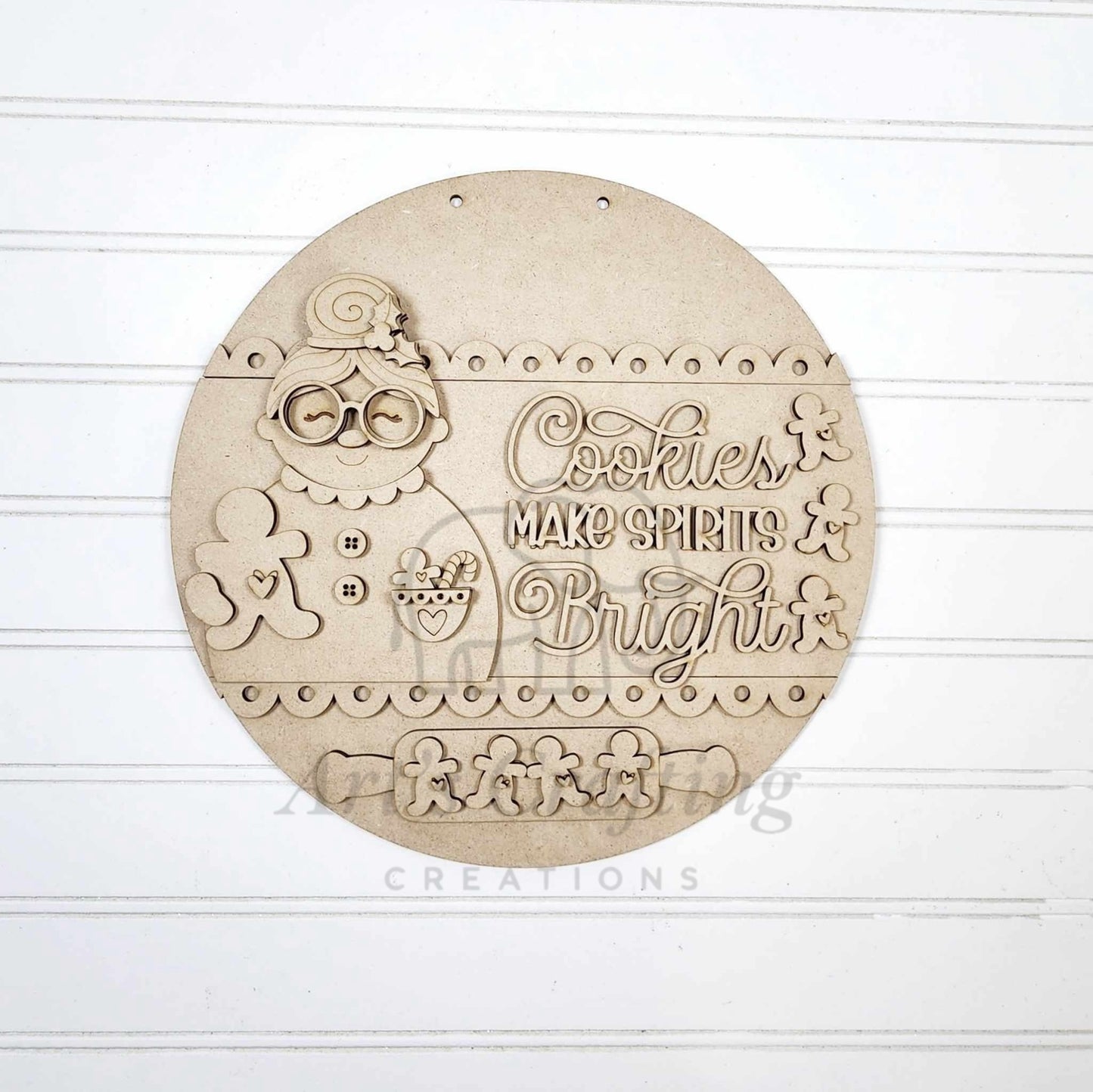 Cookies Make Spirits Bright Hanging Sign