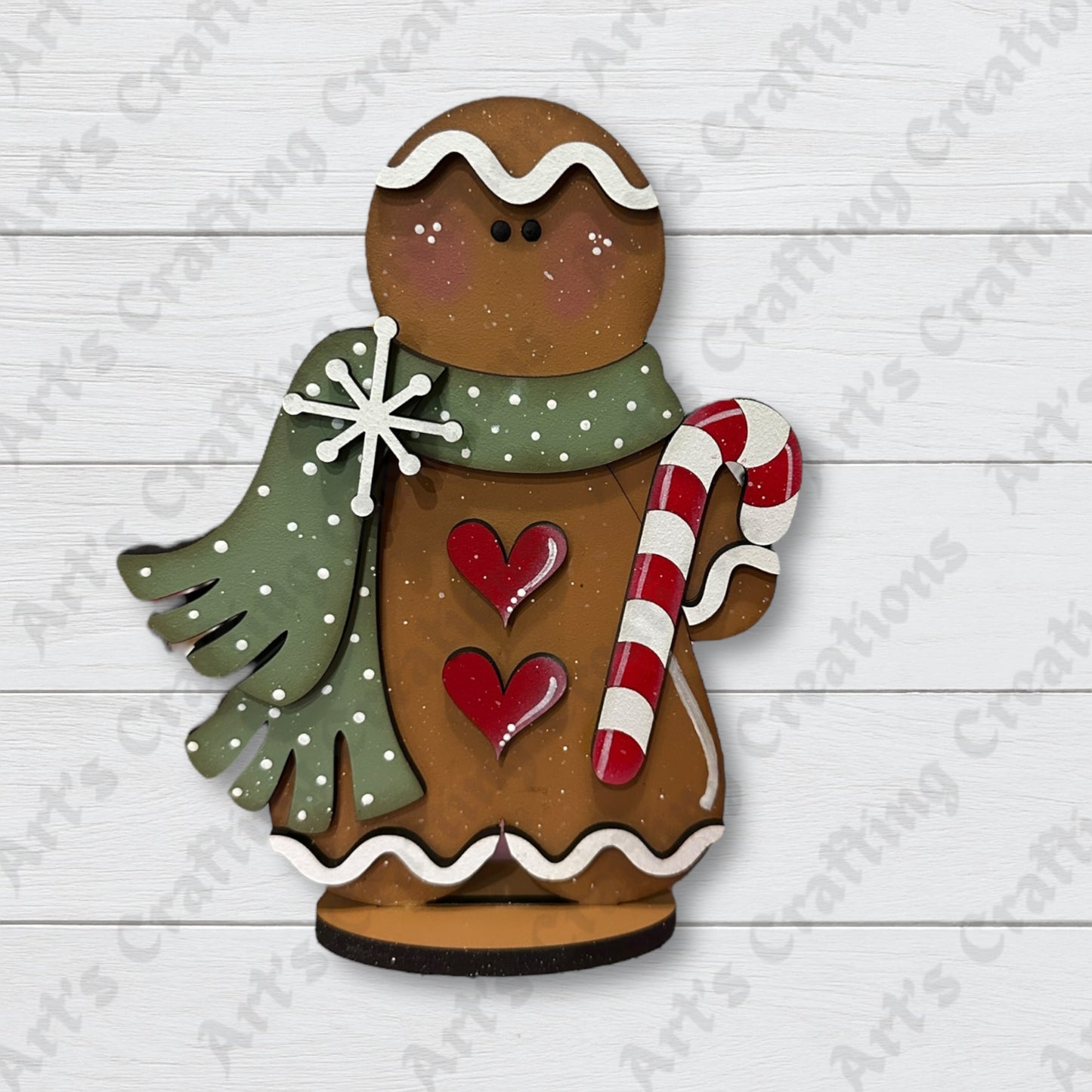 Gingerbread Man with Candy Cane Shelf Sitter