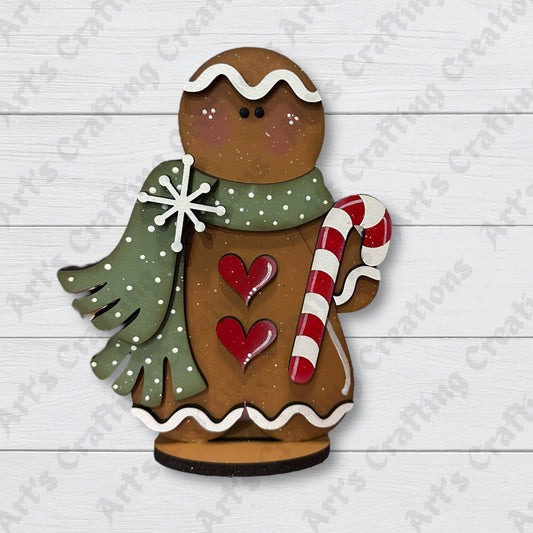 Gingerbread Man with Candy Cane Shelf Sitter