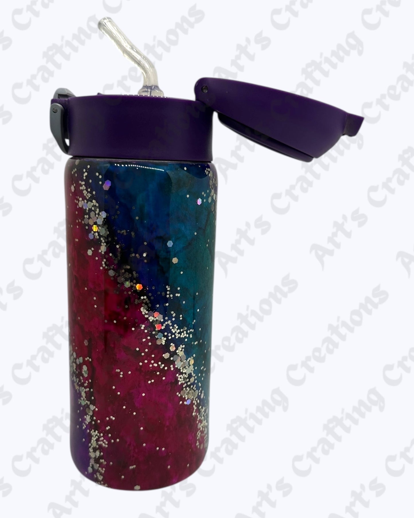 Ink Swirl Purple 12 oz Kids Straw Tumbler