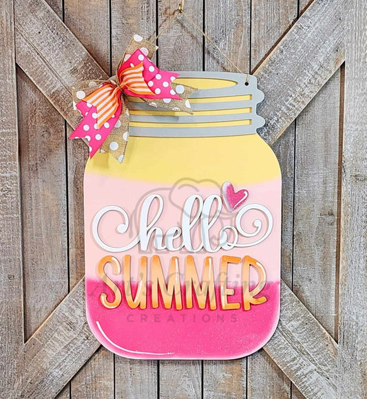 Hello Summer Hanging Sign