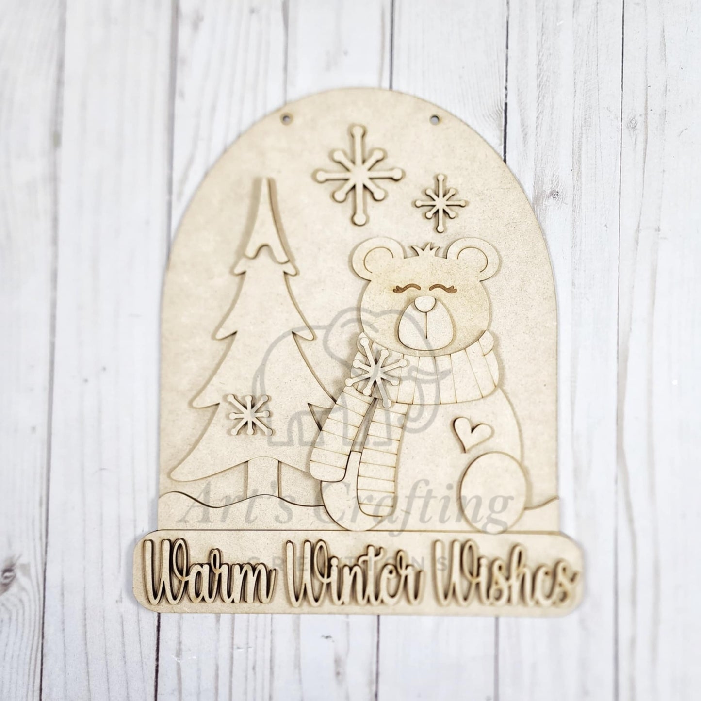 Warm Winter Wishes Hanging Sign