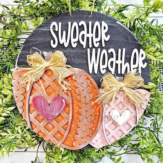 Sweater Weather Hanging Sign