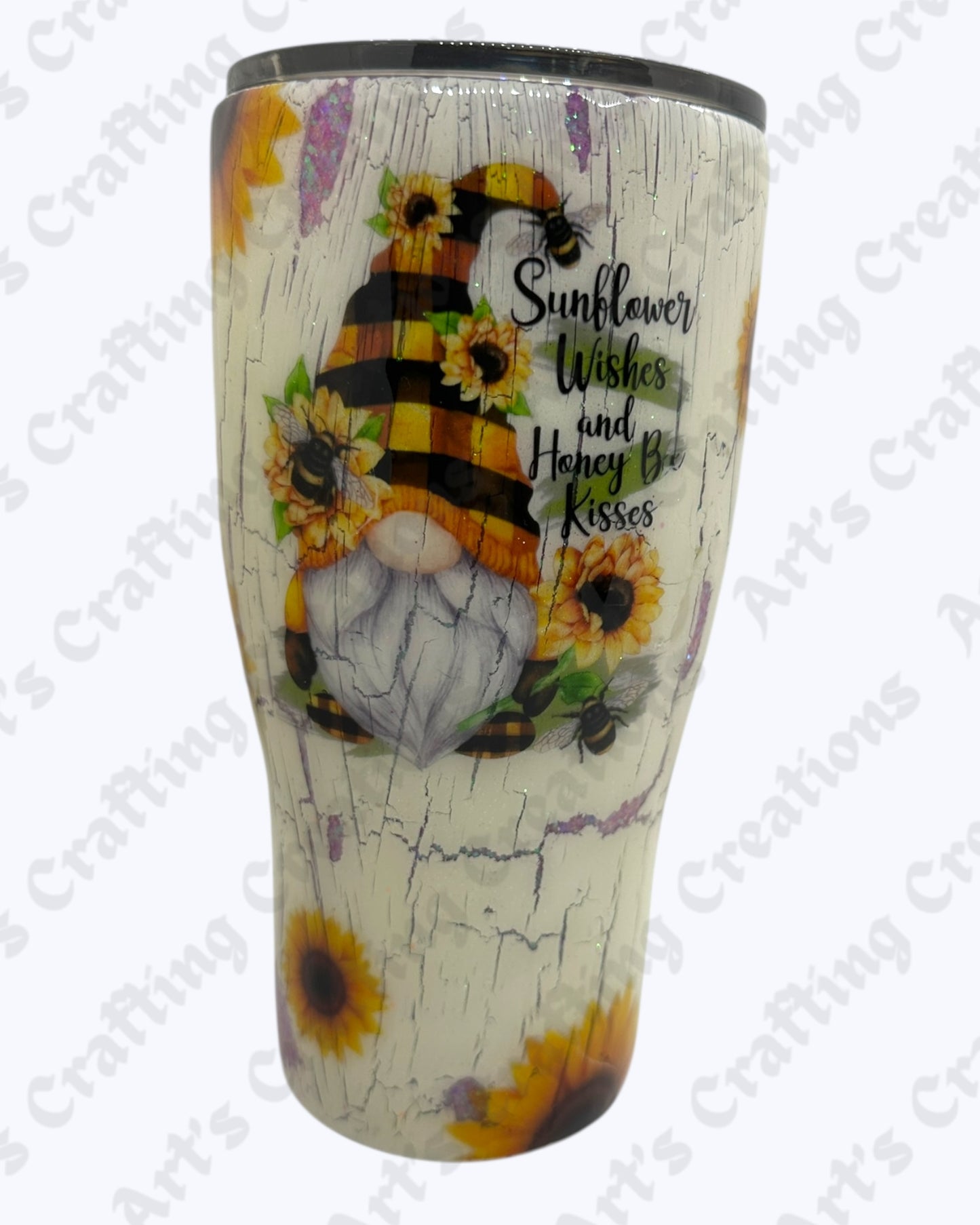 Gnome Sunflower Wishes and Honey Bee Kisses 30 oz Tumbler