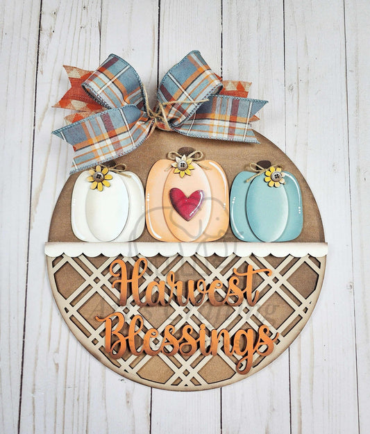 Harvest Blessings Hanging Sign