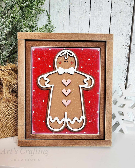 5x6 Interchangeable Insert  - Gingerbread man