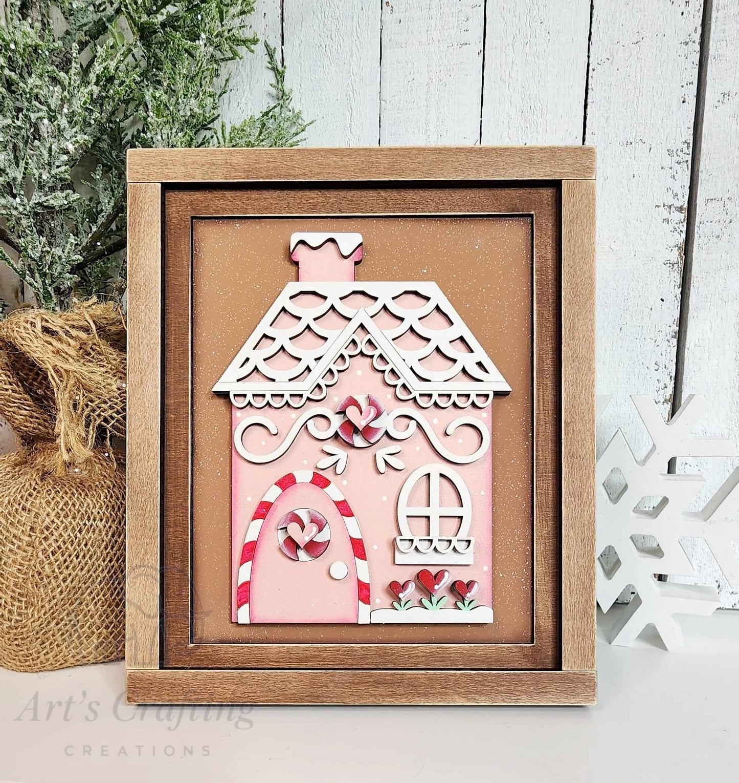 5x6 Interchangeable Insert  - Vintage Gingerbread House