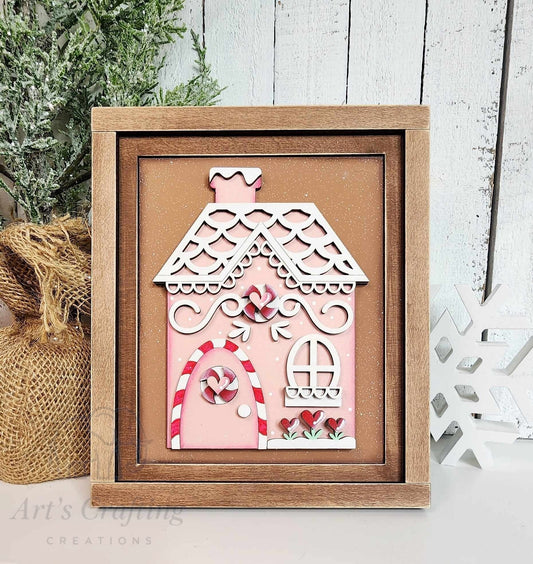 5x6 Interchangeable Insert  - Vintage Gingerbread House