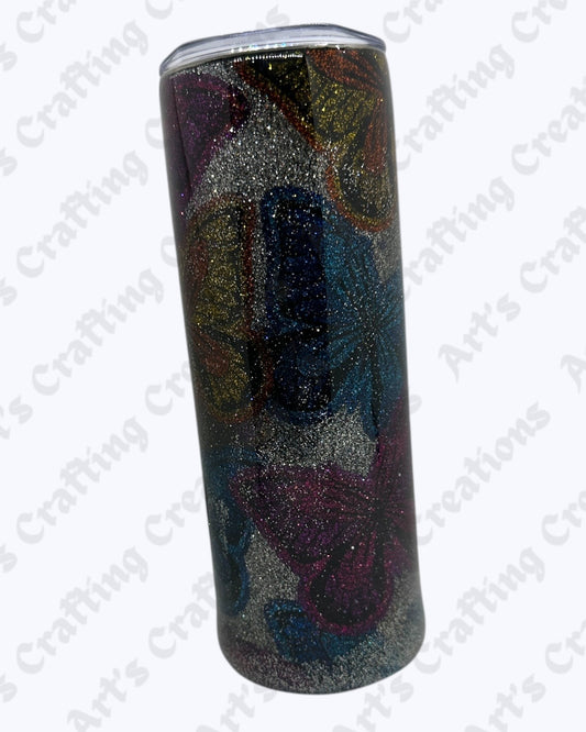 Glittery Butterfly 20 oz Tumbler
