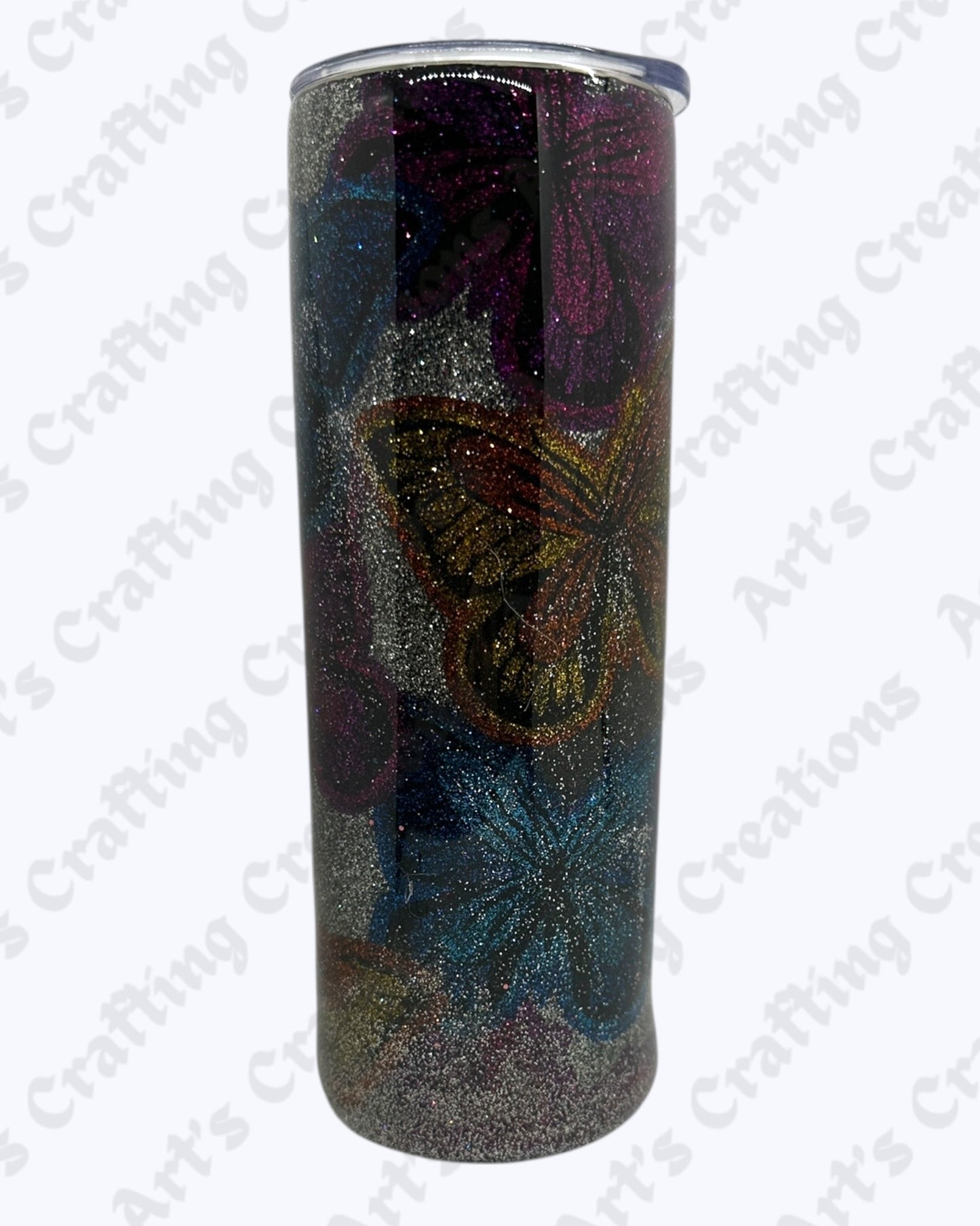 Glittery Butterfly 20 oz Tumbler