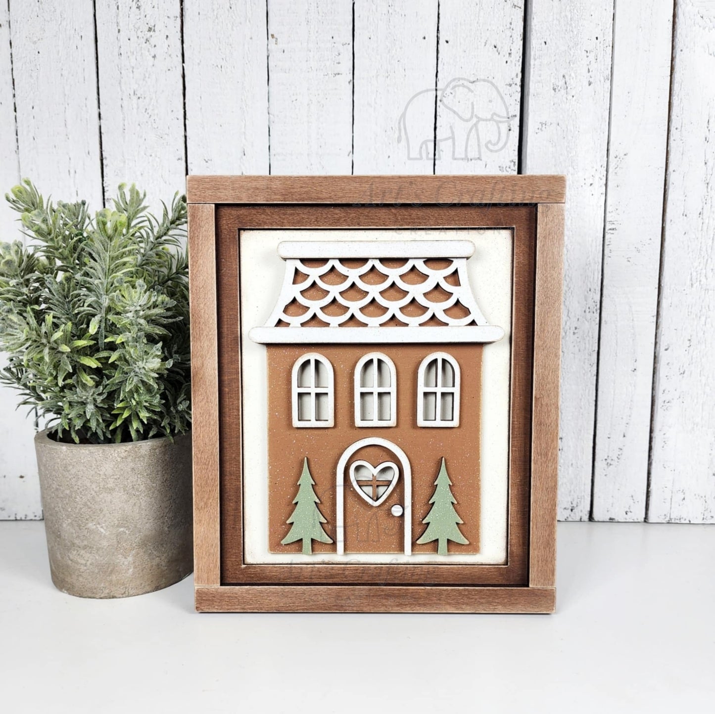 5x6 Interchangeable Insert  - Gingerbread House