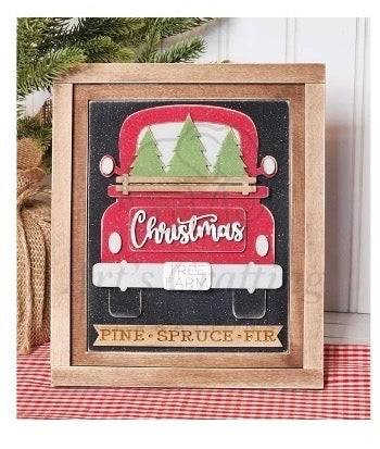 5x6 Interchangeable Insert  - Christmas Farm Truck