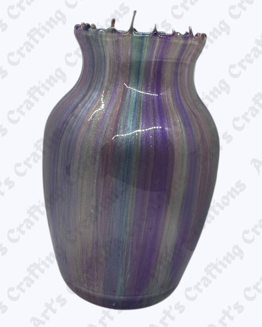 Purple/Green/Gold Transparent  Vase