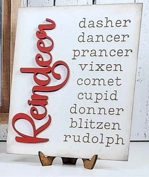 5x6 Interchangeable Insert  - Reindeer