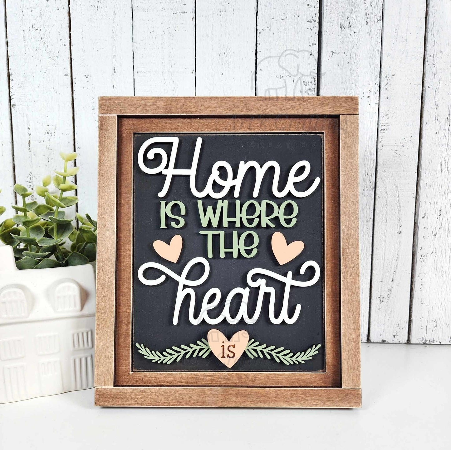 5x6 Interchangeable Insert  - Home is where the heart is