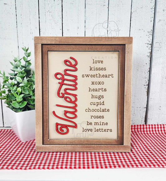 5x6 Interchangeable Insert  - Valentine