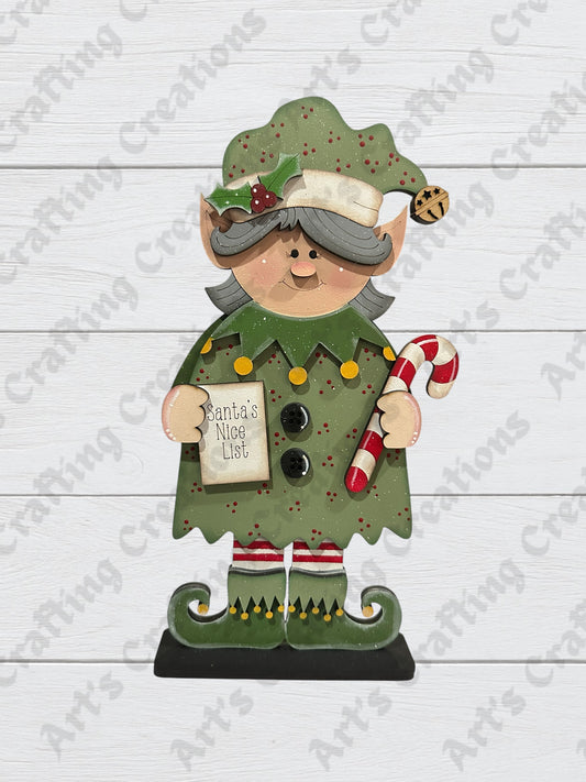 Girl Elf - Santas Nice List Shelf Sitter