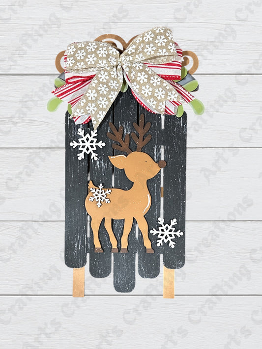Reindeer Sled Door Hanger