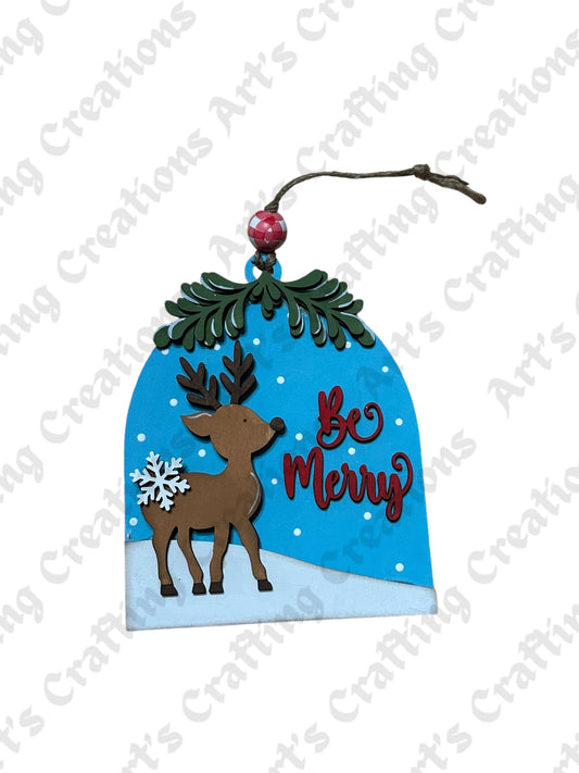 Reindeer Be Merry Ornament