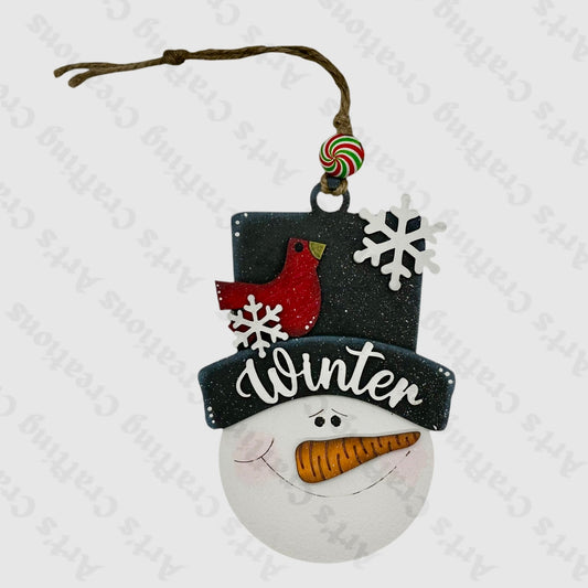 Snowman Winter Hat Ornament