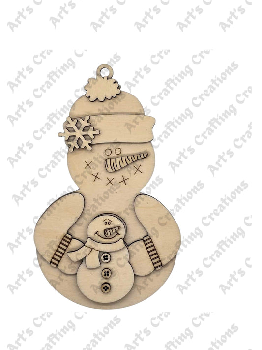 Snowman with Baby Ornament