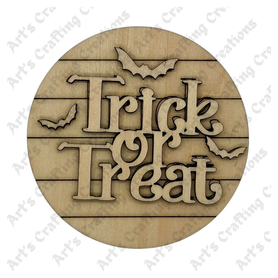 3" Round Insert - Trick or Treat - October