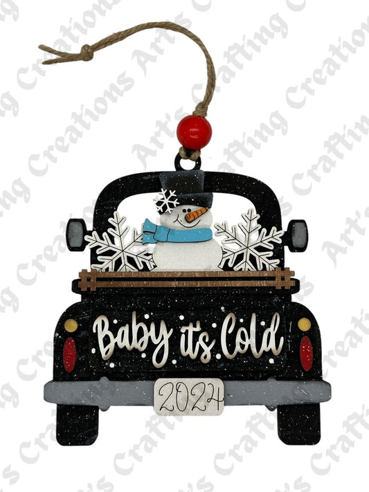 Baby Its Cold Truck Gift Card Holder Ornament