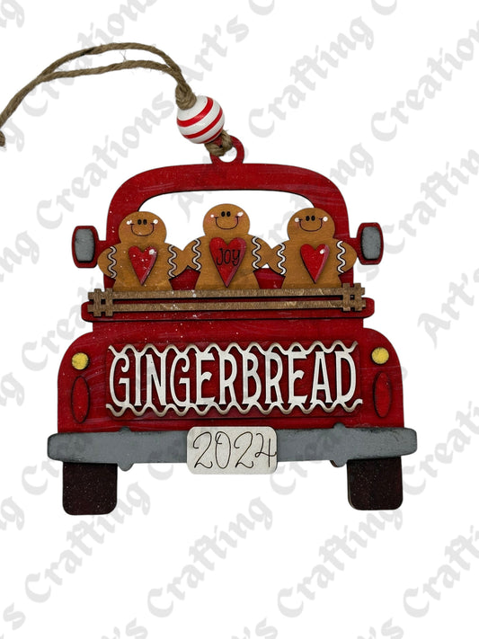Gingerbread Truck Gift Card Holder Ornament
