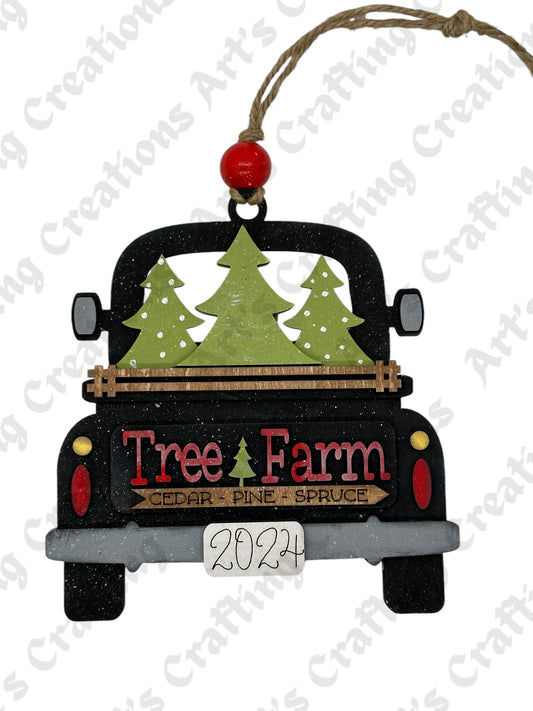 Tree Farm Truck Gift Card Holder Ornament