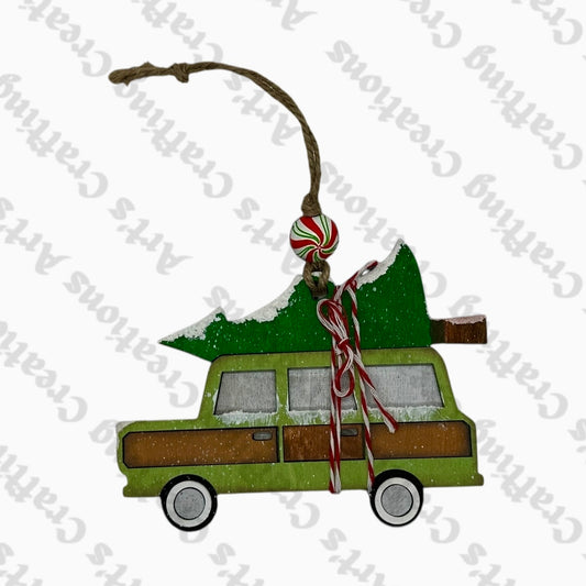Wagon with Tree Ornament